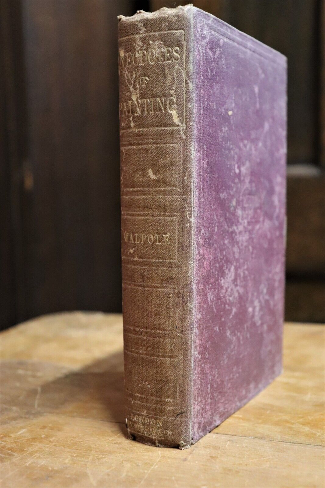 Anecdotes Of Painting In England by H Walpole - 1871 - Rare Antique Book
