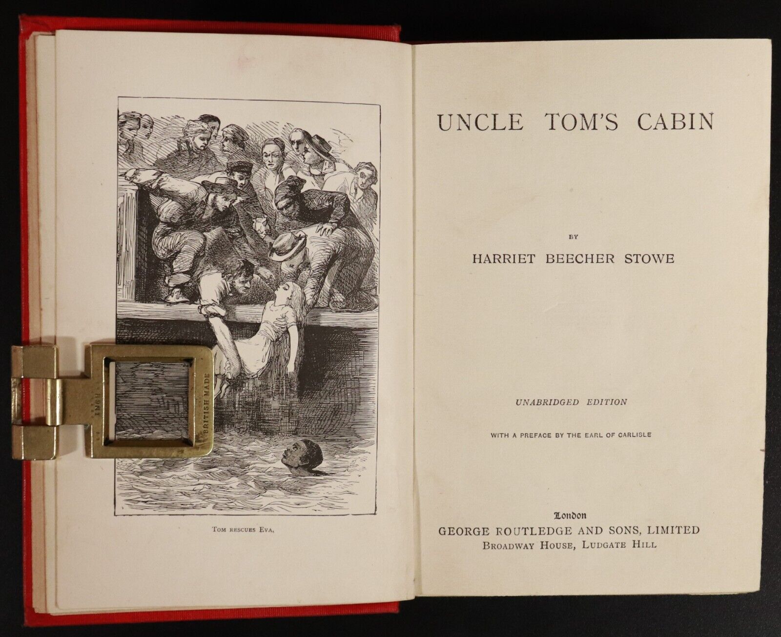 c1895 Uncle Tom's Cabin by Harriet B Stowe Antique Book American History
