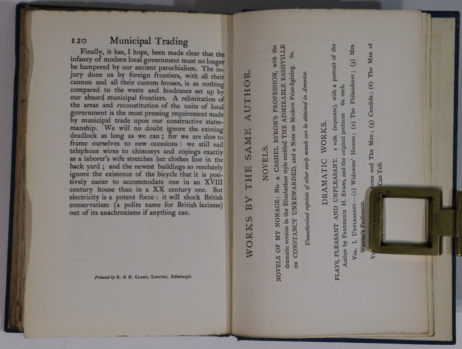 Common Sense Of Municipal Trading by B. Shaw - 1904 - 1st Ed. Economics Book