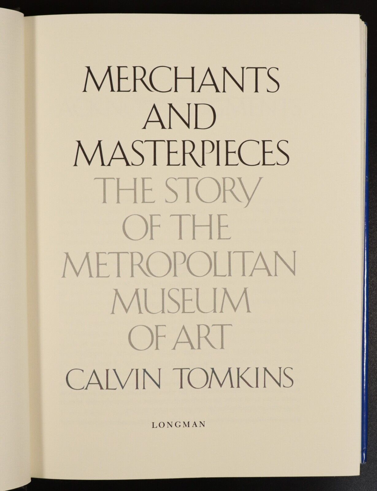 1970 Merchants & Masterpieces by Calvin Tomkins Metro Museum Art History Book