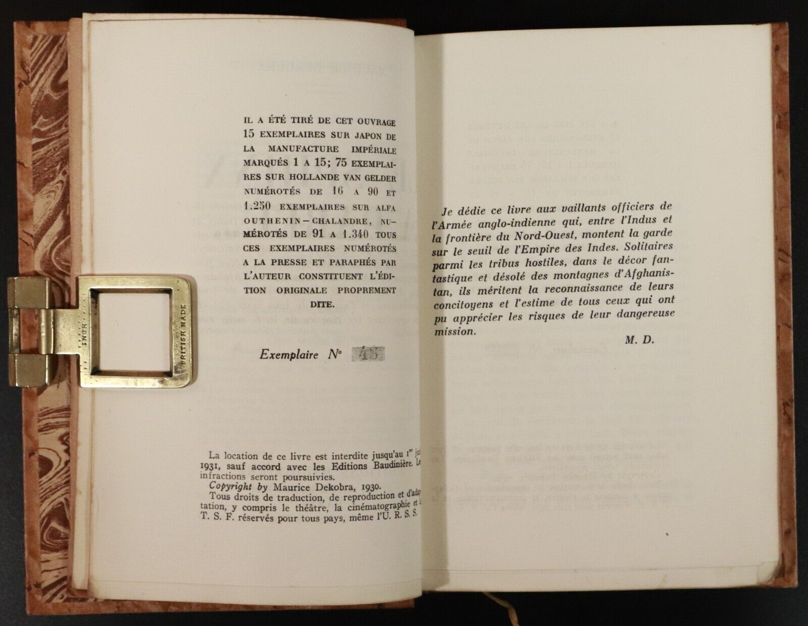 1931 Le Sphinx A Parle by M Dekobra Ltd Edition French Fiction Book Fine Binding