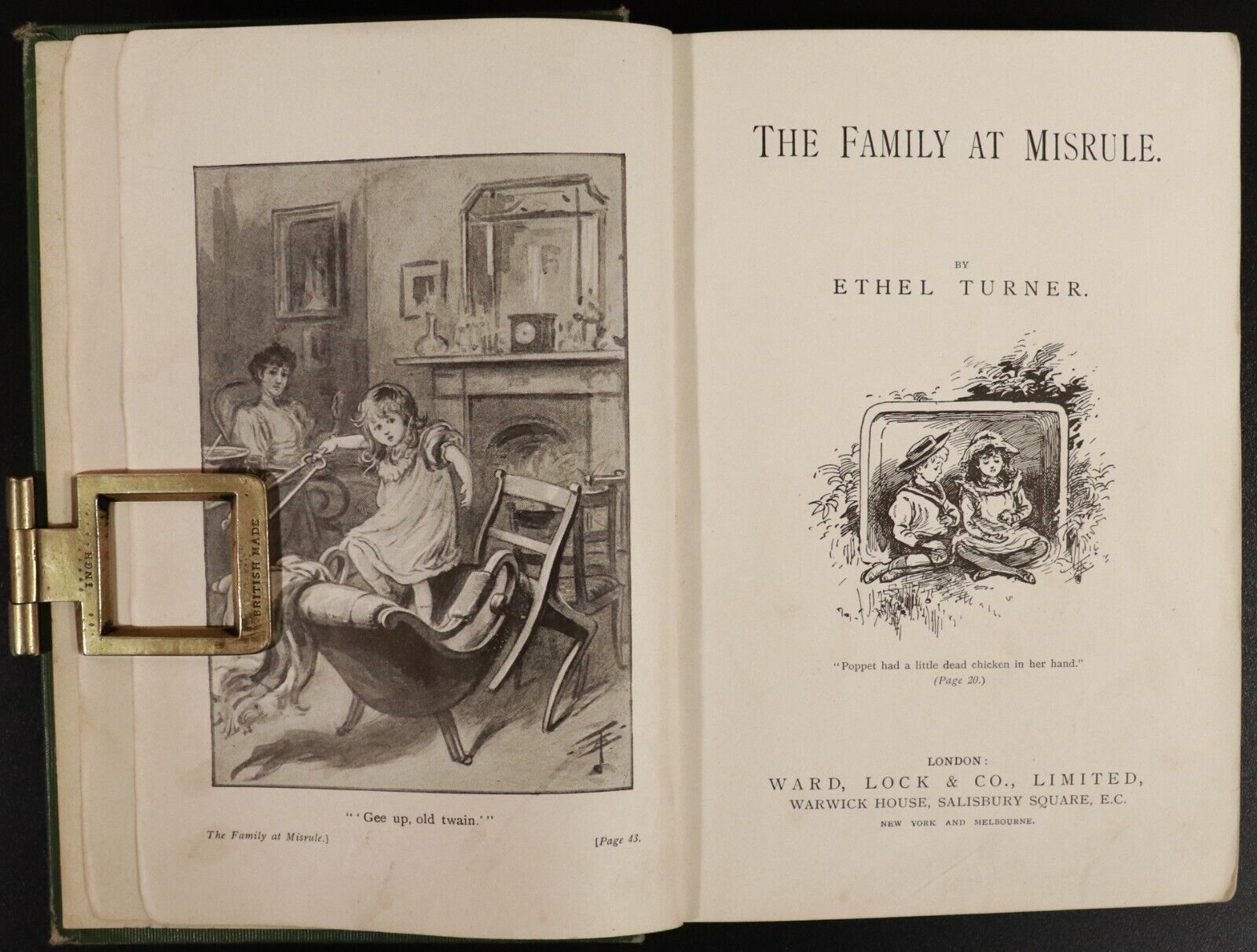 c1895 The Family At Misrule by Ethel Turner Antique Australian Fiction Book