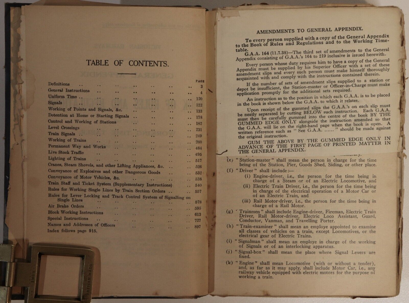 Victorian Railways General Appendix - 1936 - Australia Train Books