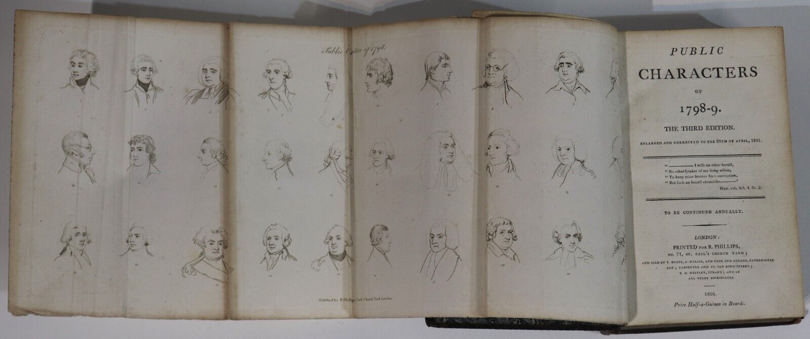 1798-1807 8vol British Public Characters: R Phillips Antiquarian Book Set