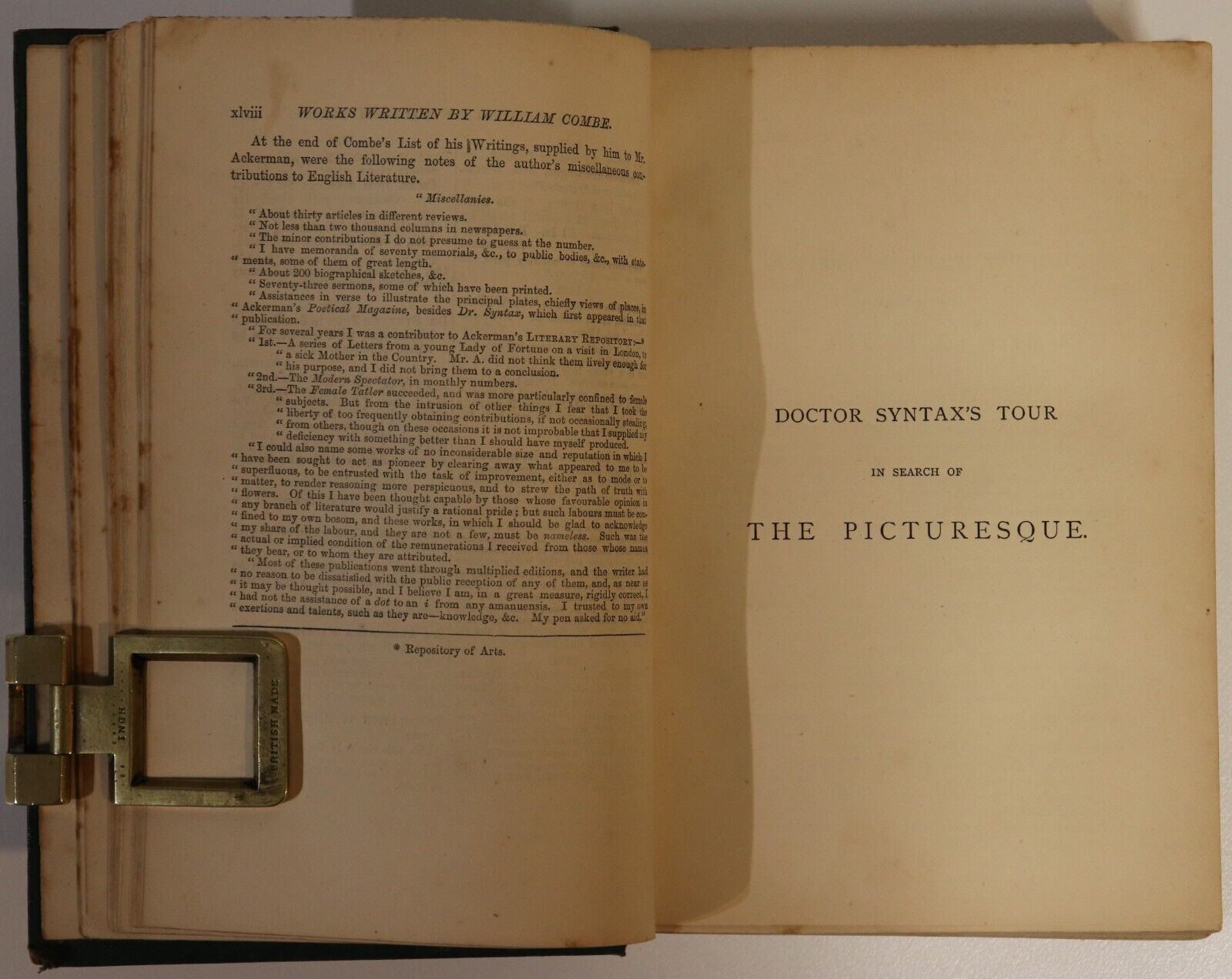 Doctor Syntax's Three Tours by William Combe - 1869 - Antique Literature Book