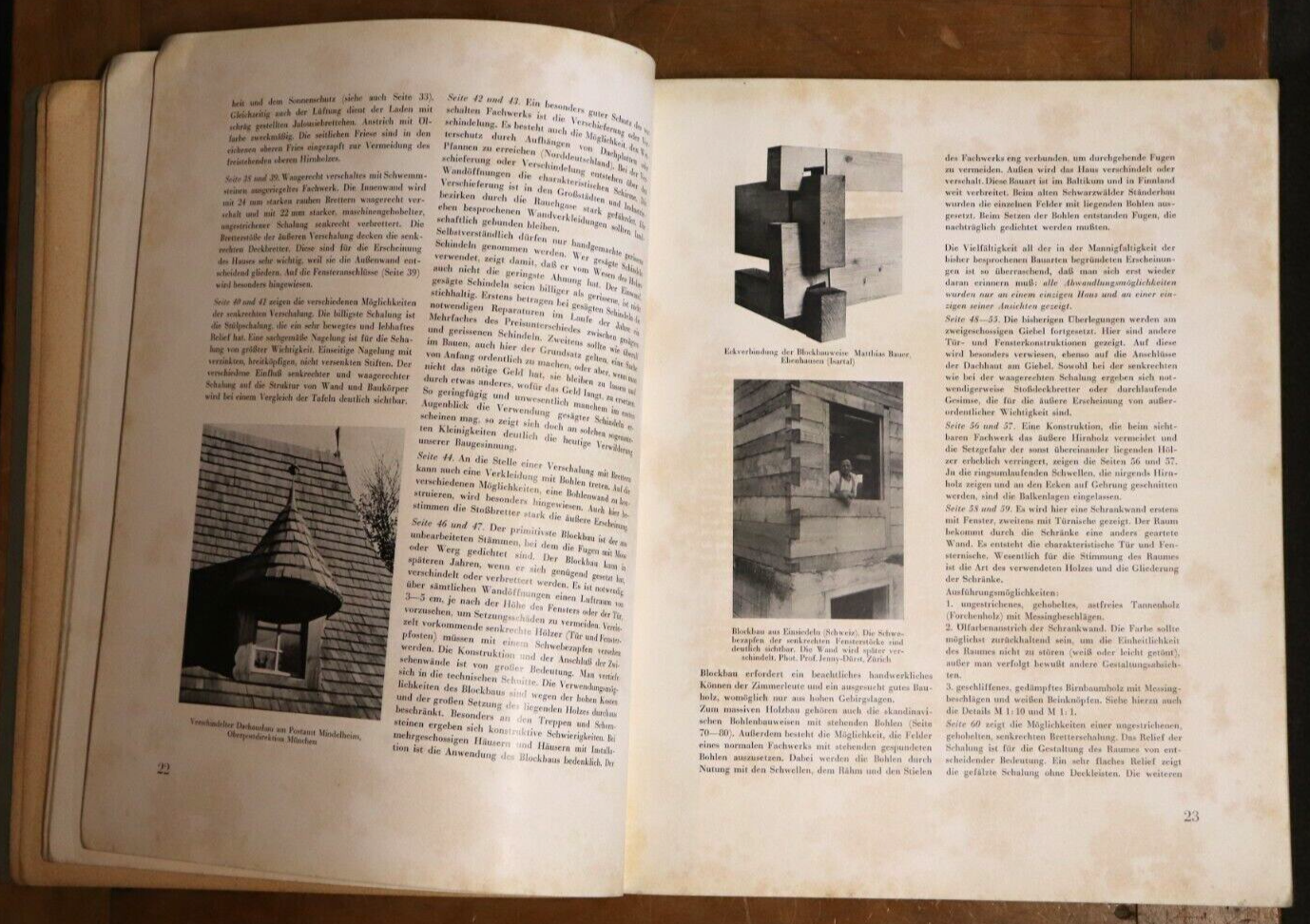 1933 Bauen In Holz by Hans Stolper Antique German Architecture Reference Book