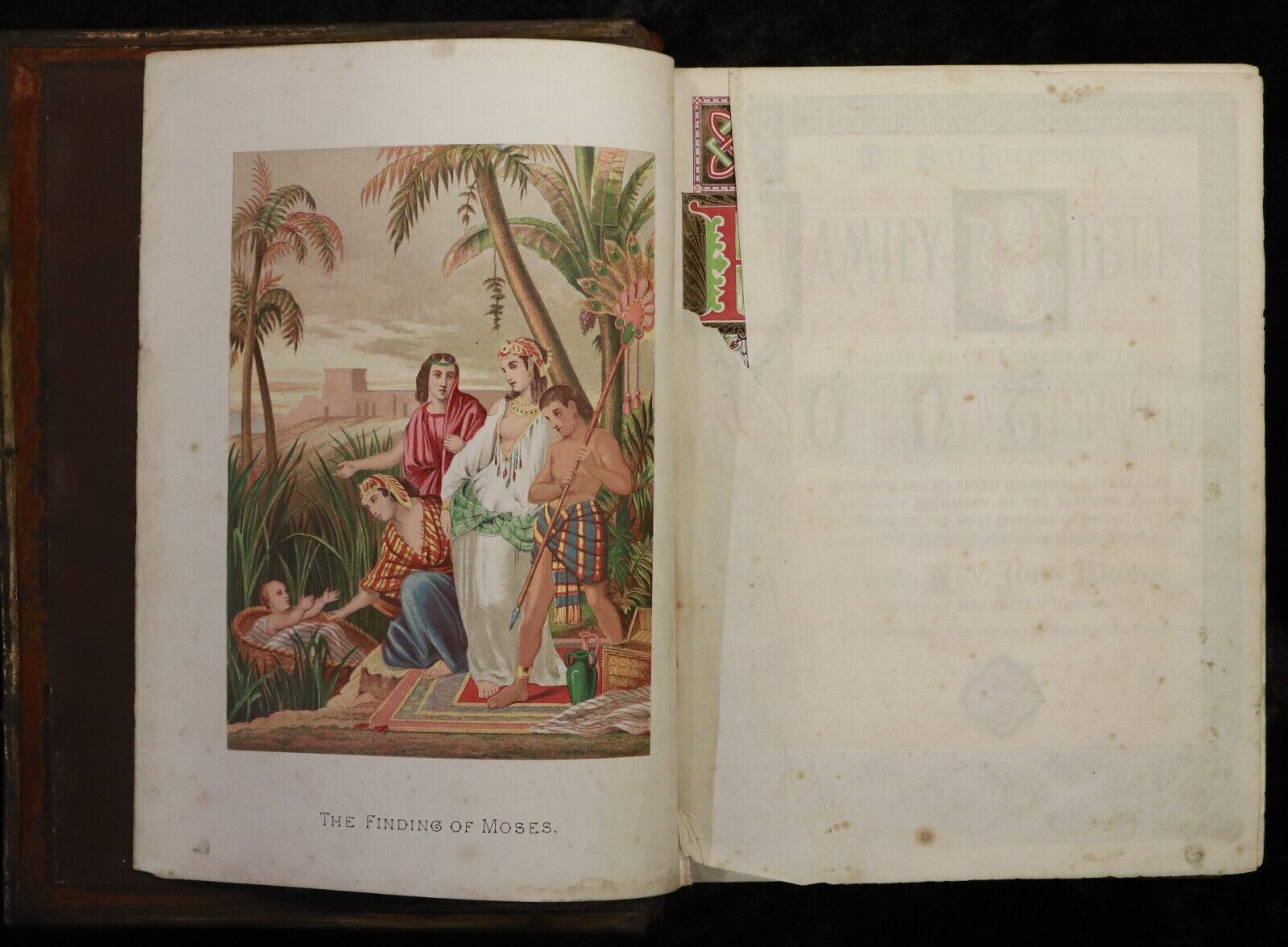 c1885 Brown's Self Interpreting Family Bible Rev J. Brown Antique Religious Book