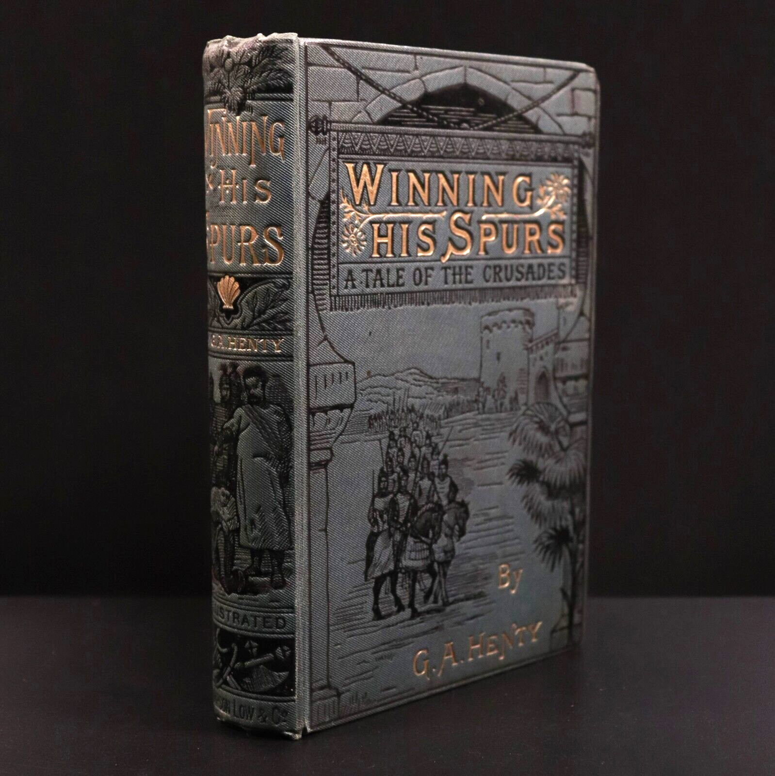 1891 Winning His Spurs Tale Of Crusades GA Henty Antique Historical Fiction Book