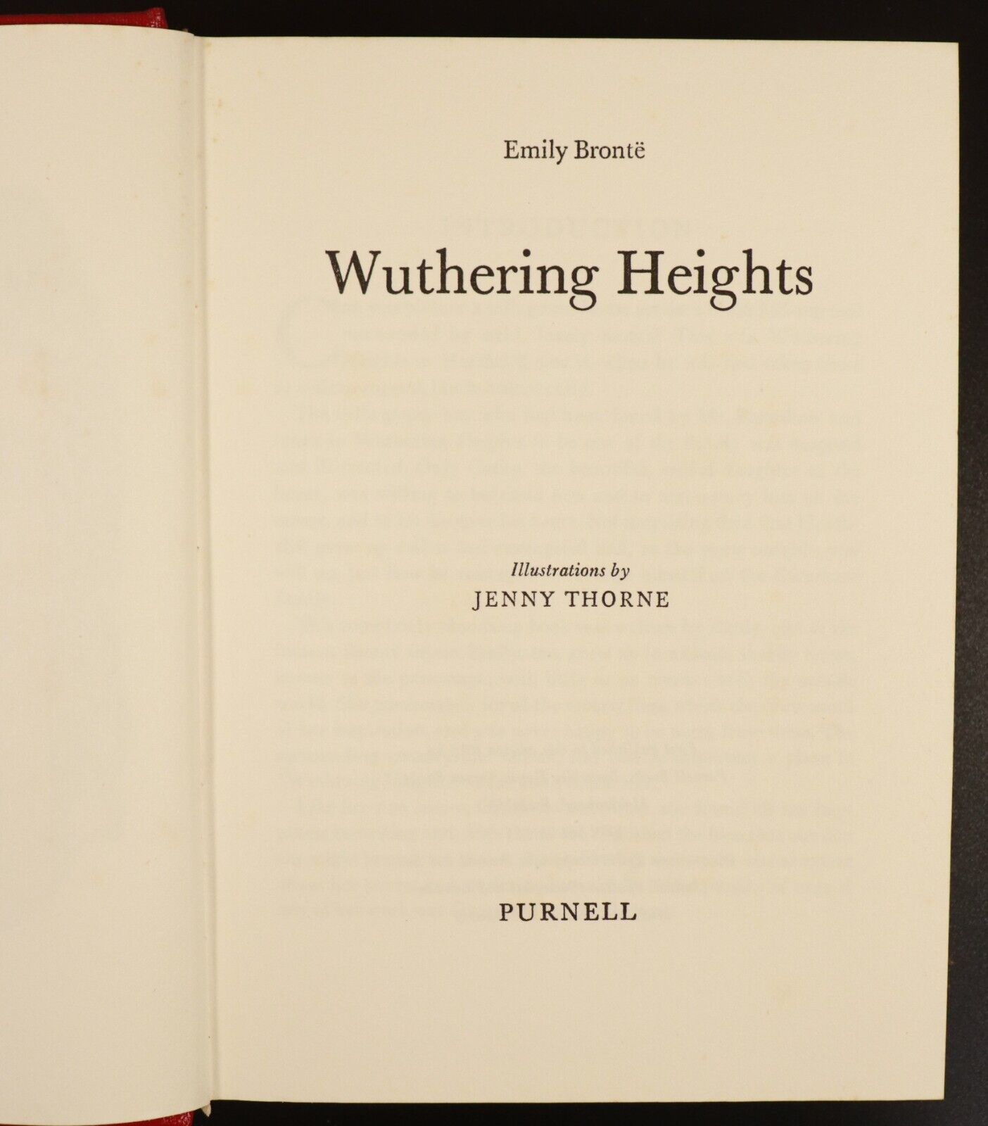 1975 Wuthering Heights by Emily Bronte Classic Illustrated Literature Book - 0