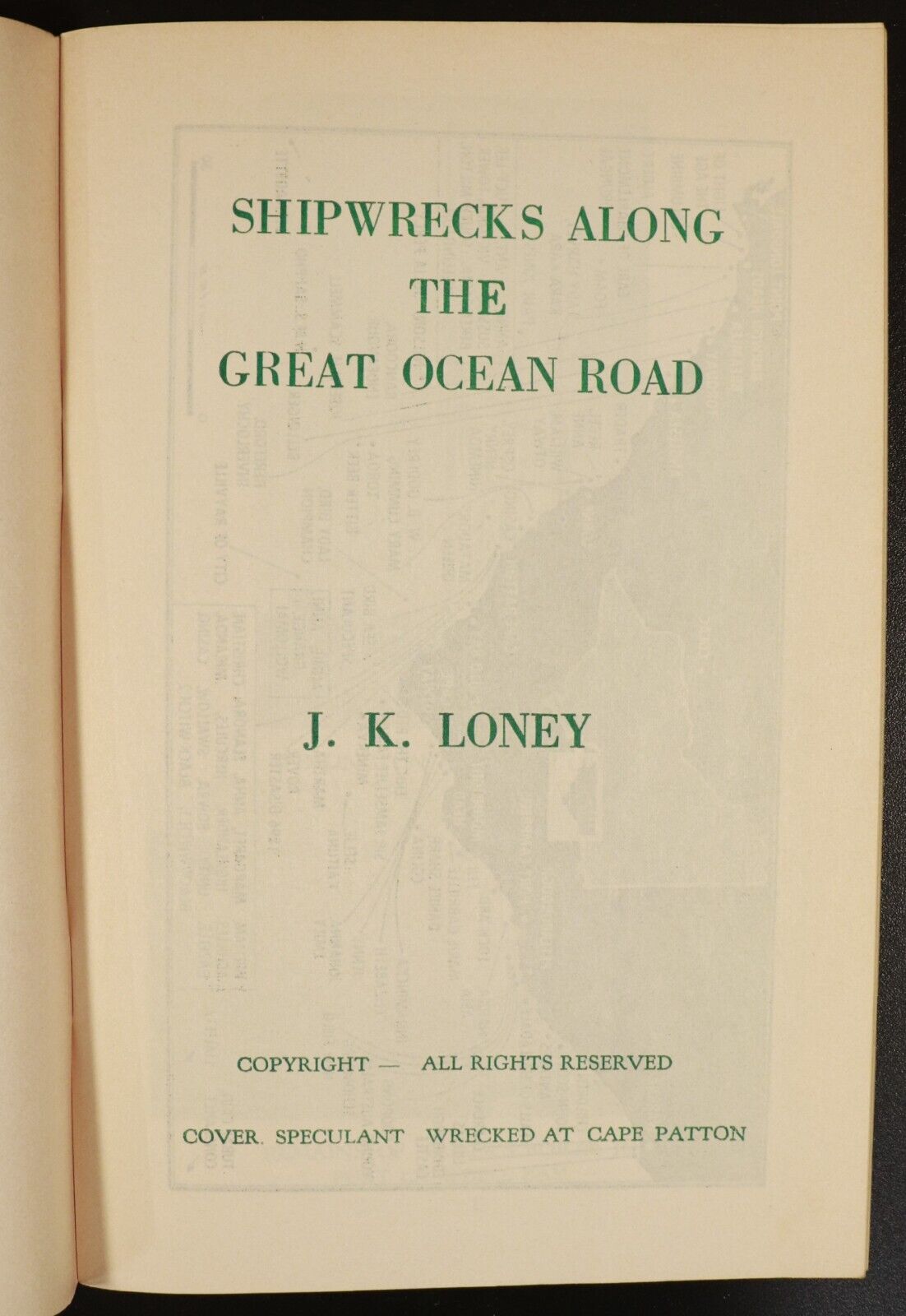 1967 Shipwrecks Along The Great Ocean Road Australian Maritime History Book - 0