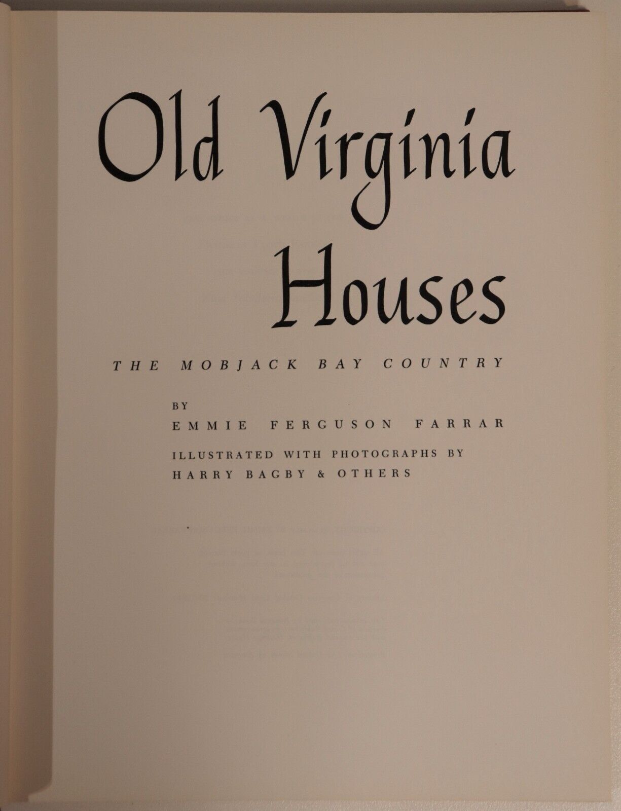 Old Virginia Houses by E.F. Farrar - 1955 - Vintage American Architecture Book - 0
