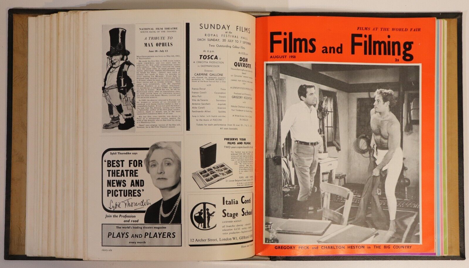 Films & Filming Magazine - 1957 to 1958 - Vintage Film History Books