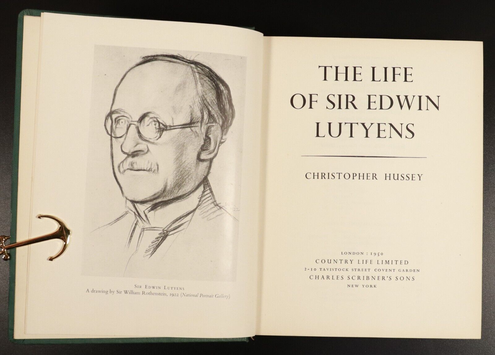 1950 The Life Of Sir Edwin Lutyens by C. Hussey Vintage Architecture Book - 0