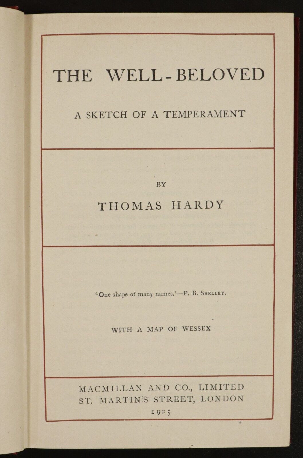 1925 The Well Beloved Sketch Of A Temperament Thomas Hardy Antique Fiction Book - 0