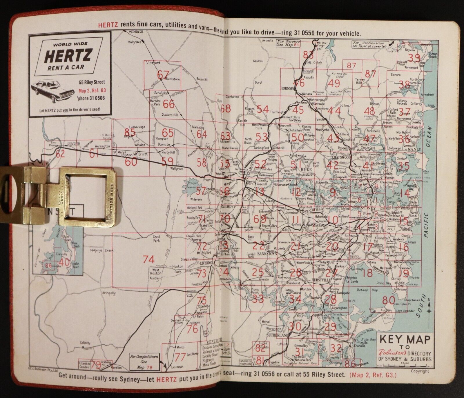 c1965 Robinson's Sydney Street Directory Vintage Australian Map Reference Book - 0