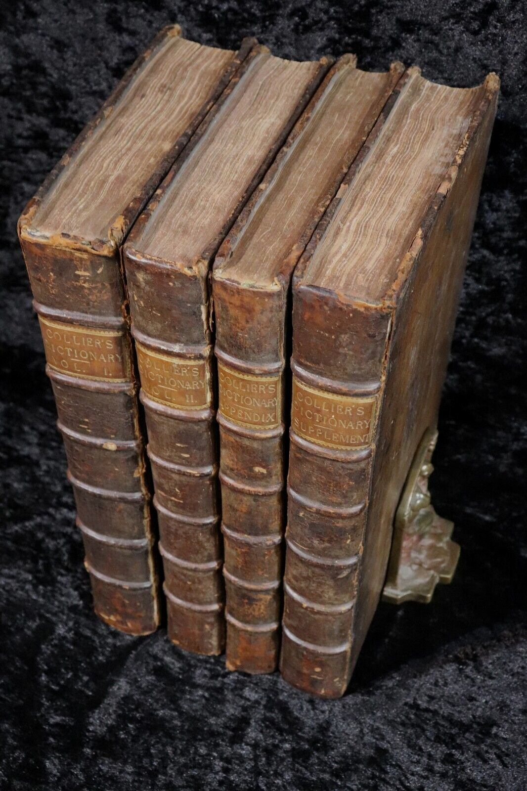 1701 -1721 4vol Jer Collier's Great Dictionary Series Antiquarian History Books - 0