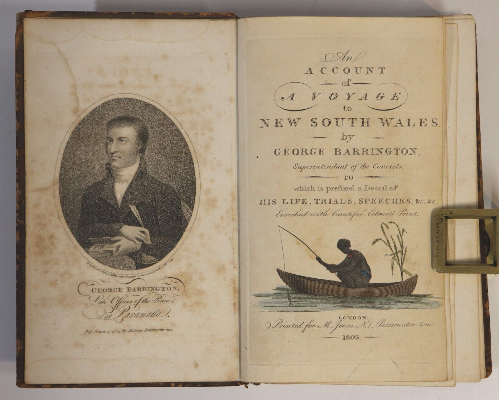 1803 Voyage To New South Wales by George Barrington Antiquarian Australian Book - 0