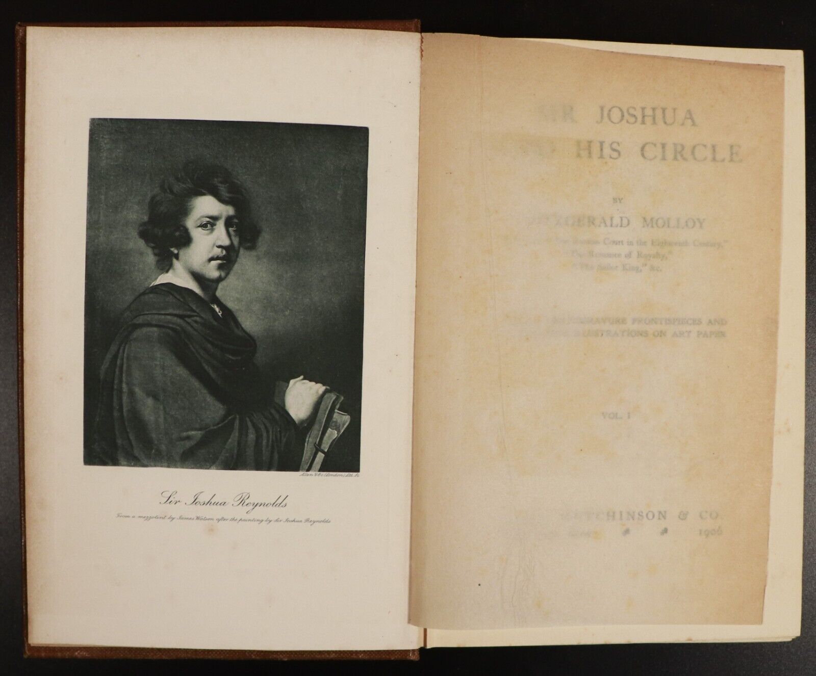 1906 2vol Sir Joshua & His Circle by Fitzgerald Molloy Antique Art History Book