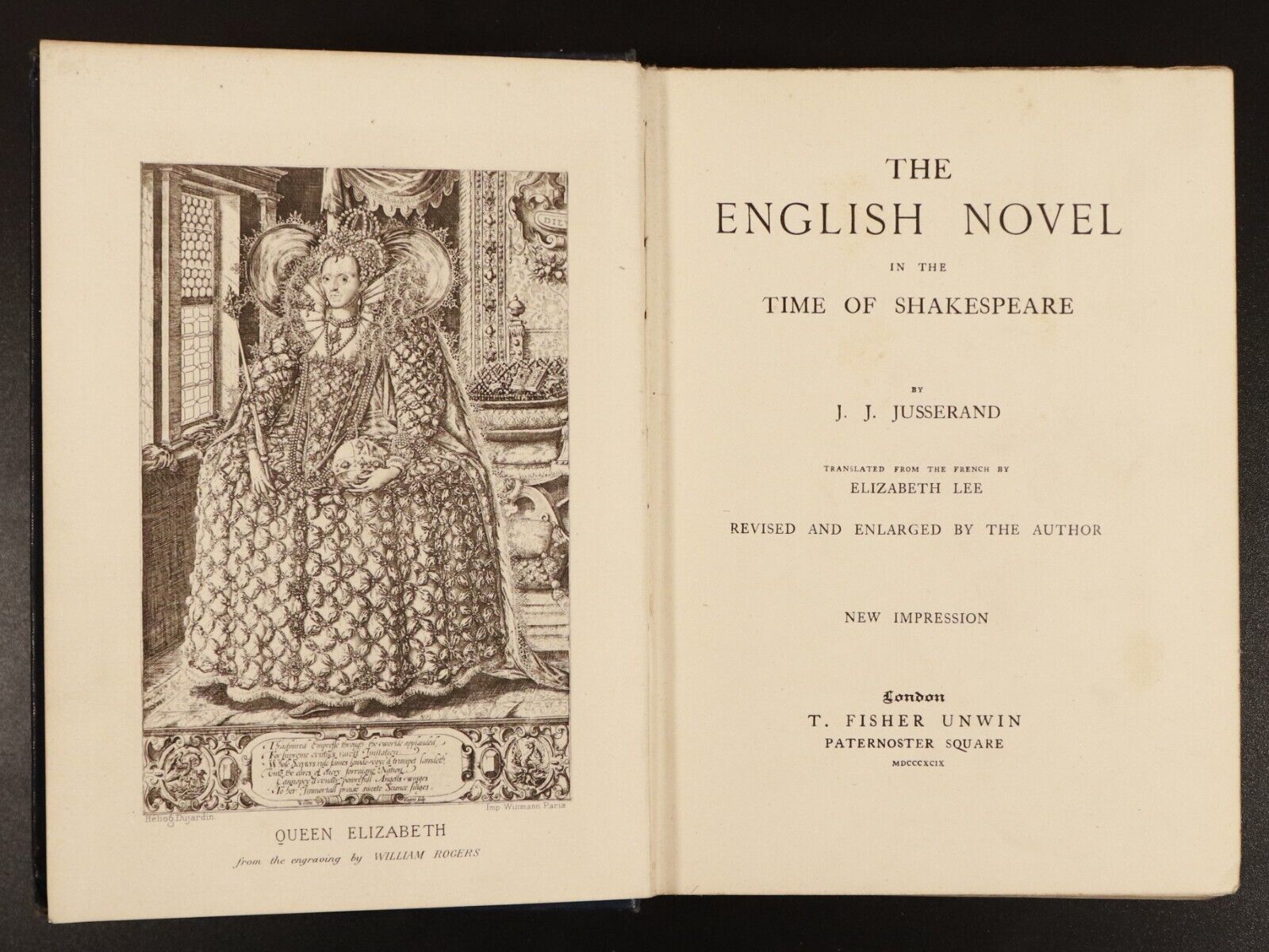 1899 The English Novel In The Time Of Shakespeare Antique Literature Book - 0