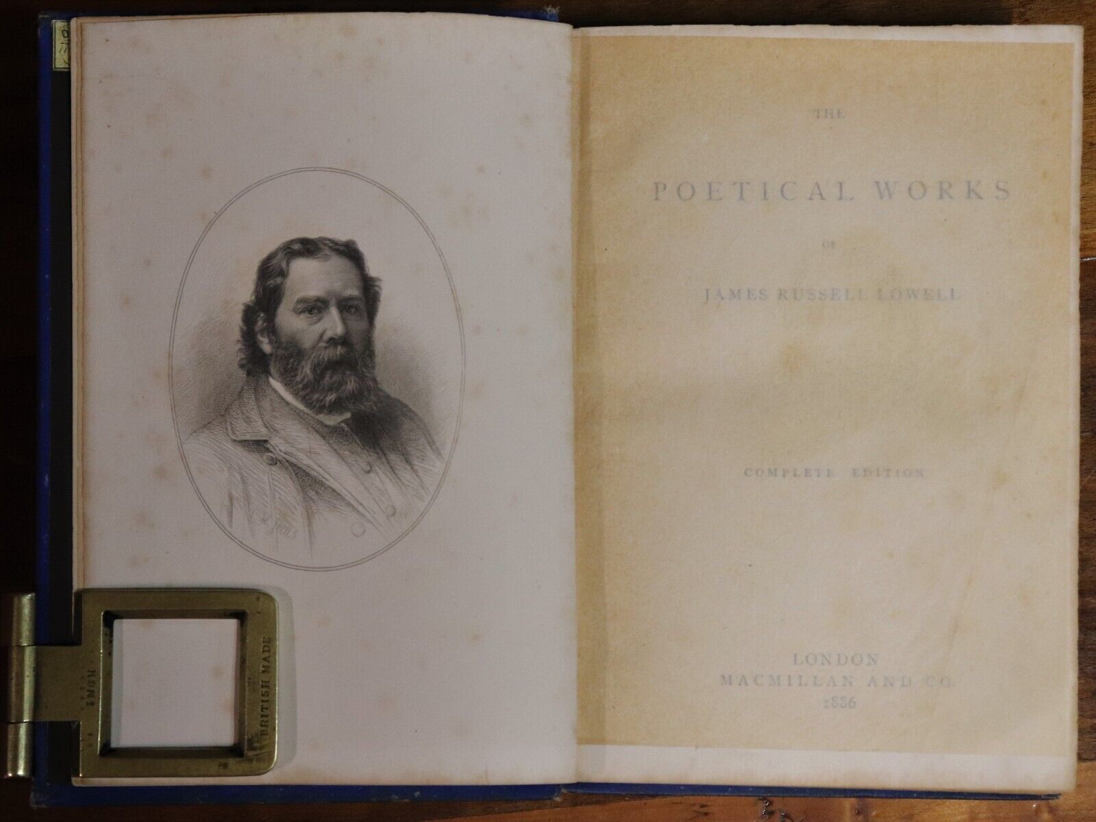 The Poetical Works Of James Russell Lowell - 1886 - Antique Poetry Book