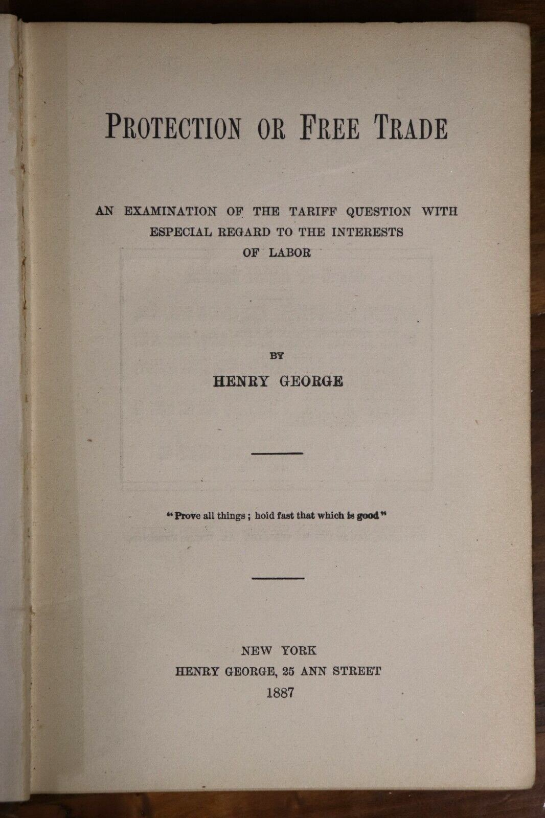 Protection Or Free Trade by Henry George - 1887 - Antique Economics Book - 0