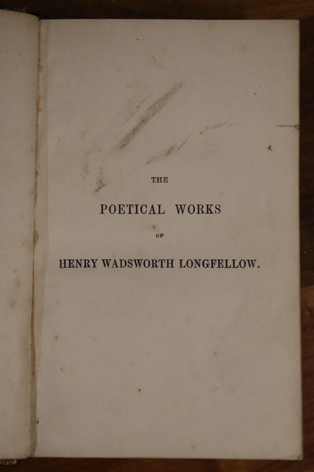 The Poetical Works Of Longfellow w/Hiawatha - 1856 - Antique Poetry Book