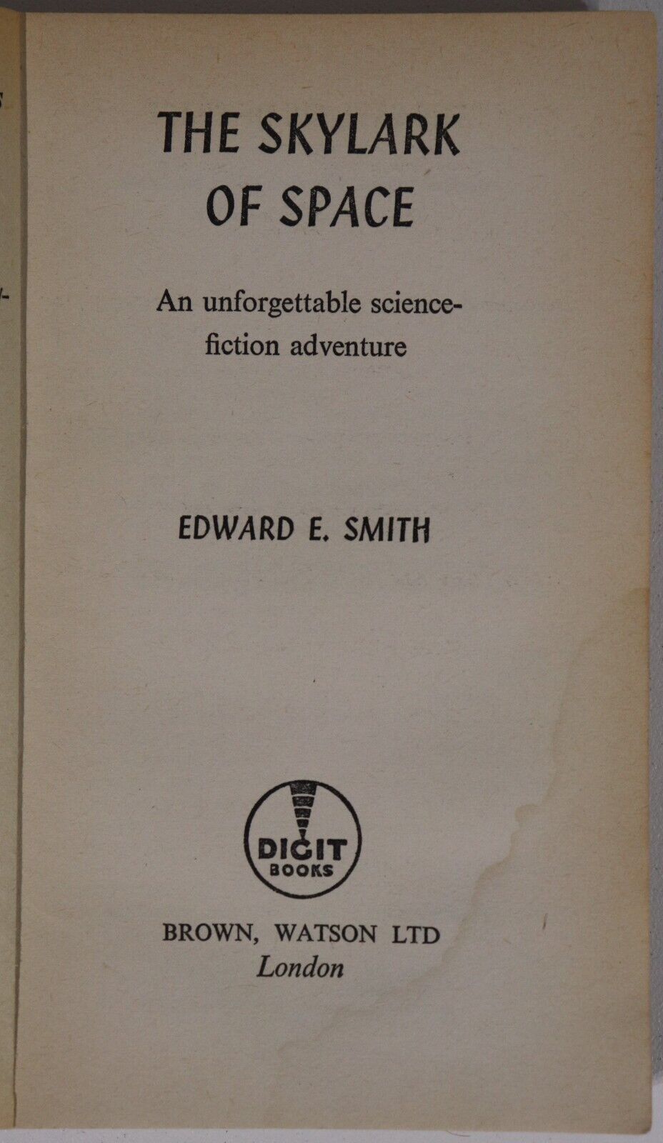 The Skylark Of Space by Edward E. Smith - 1958 - Vintage Science Fiction Book - 0
