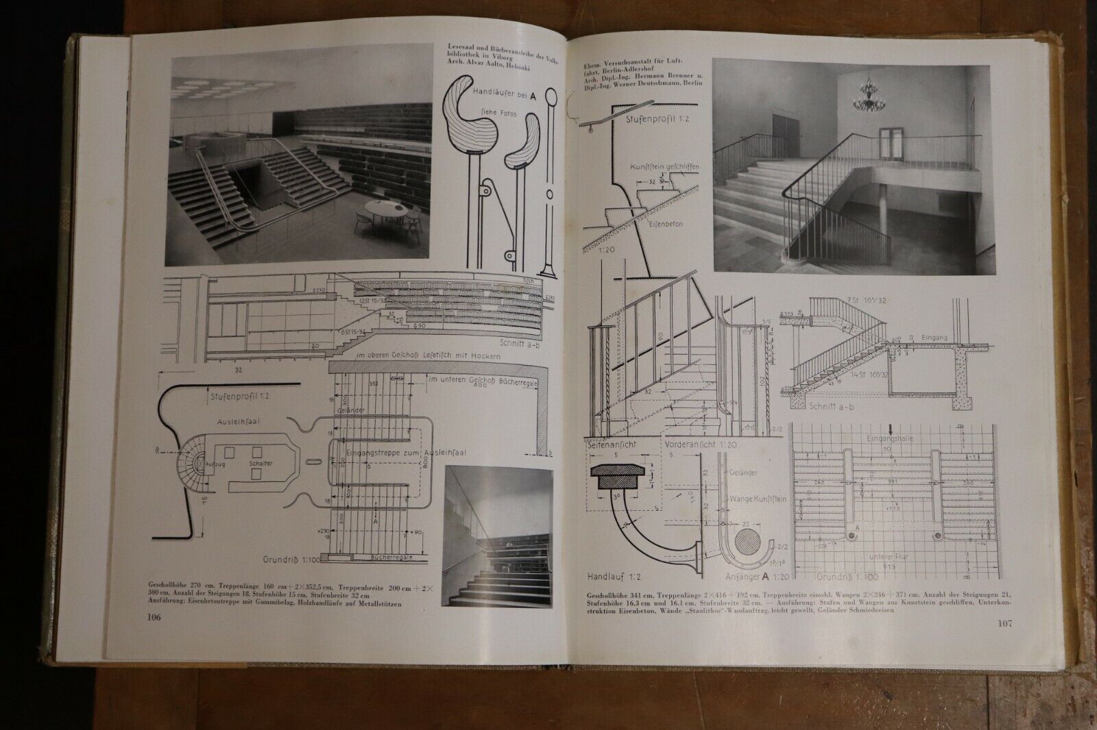 Treppen Aus Stein Holz Und Eisen - 1949 - Antique German Architecture Book