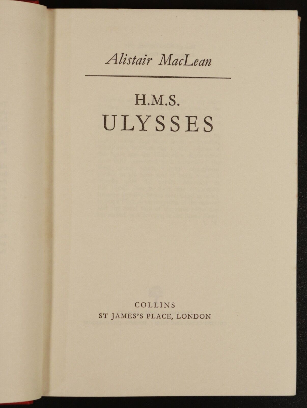 1955 H.M.S. Ulysses by Alistair MacLean Vintage Military Fiction Book