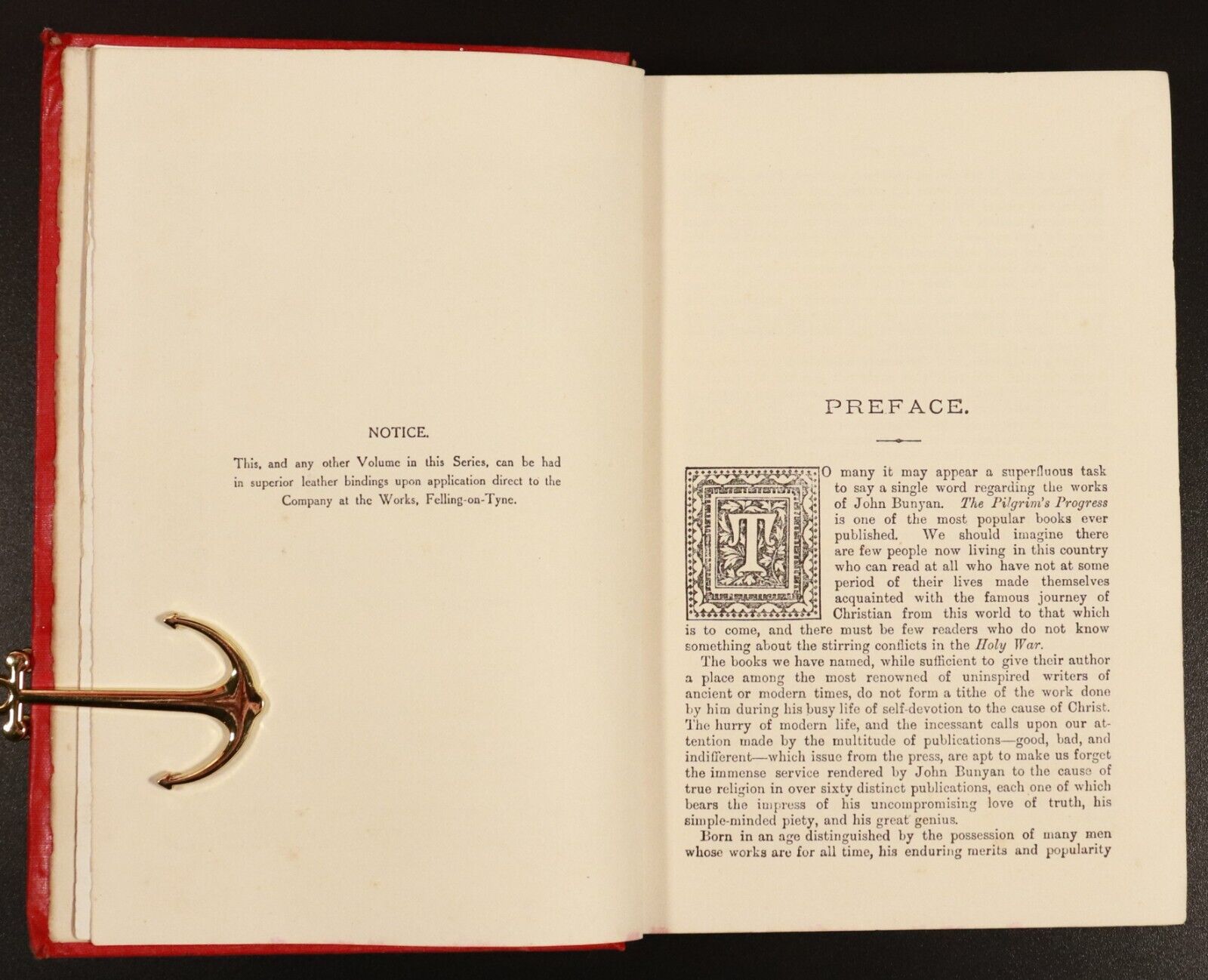 c1897 The Pilgrim's Progress & Holy War by John Bunyan Antique Theology Book