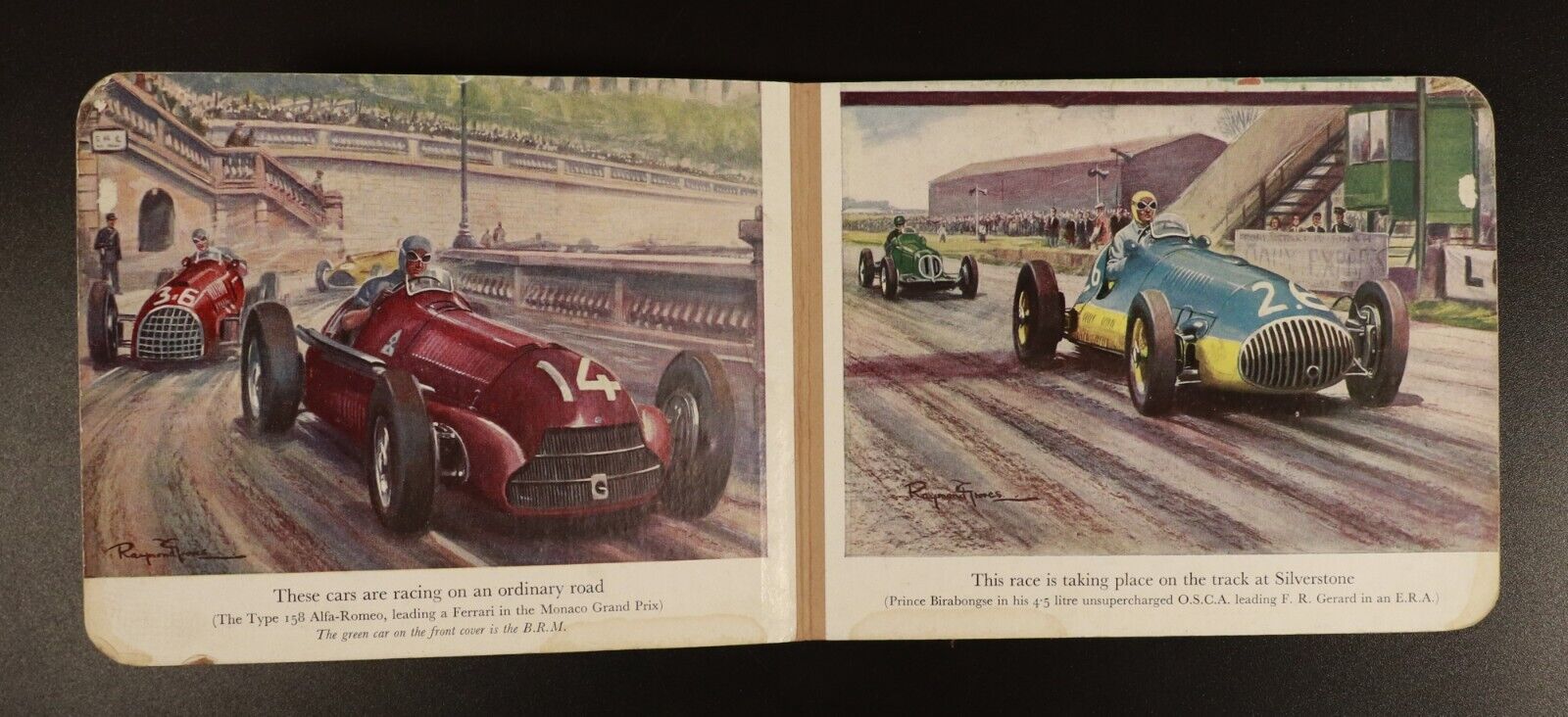 c1938 Racing Cars Published by Thomas Nelson & Sons Antique Childrens Book - 0