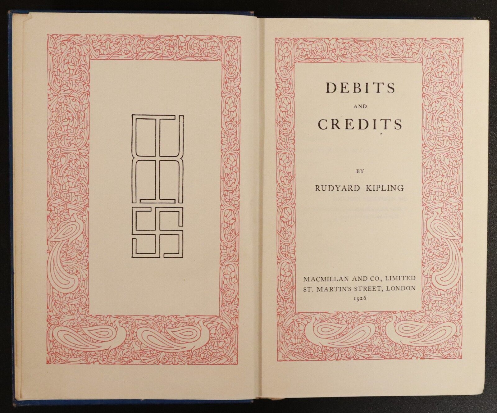 1925 Works Of Rudyard Kipling 3 Book Bundle Antique Books Debits & Credits - 0