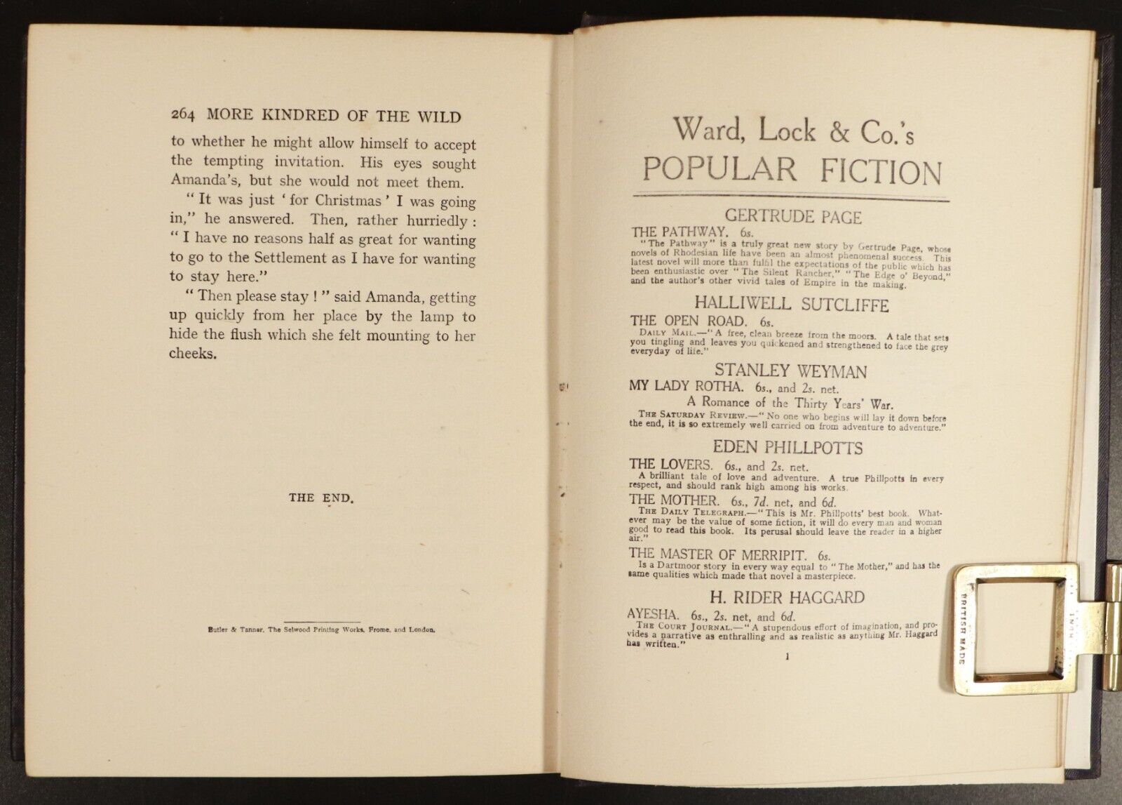 1911 More Kindred Of The Wild Charles Roberts 1st Edition Canadian Fiction Book