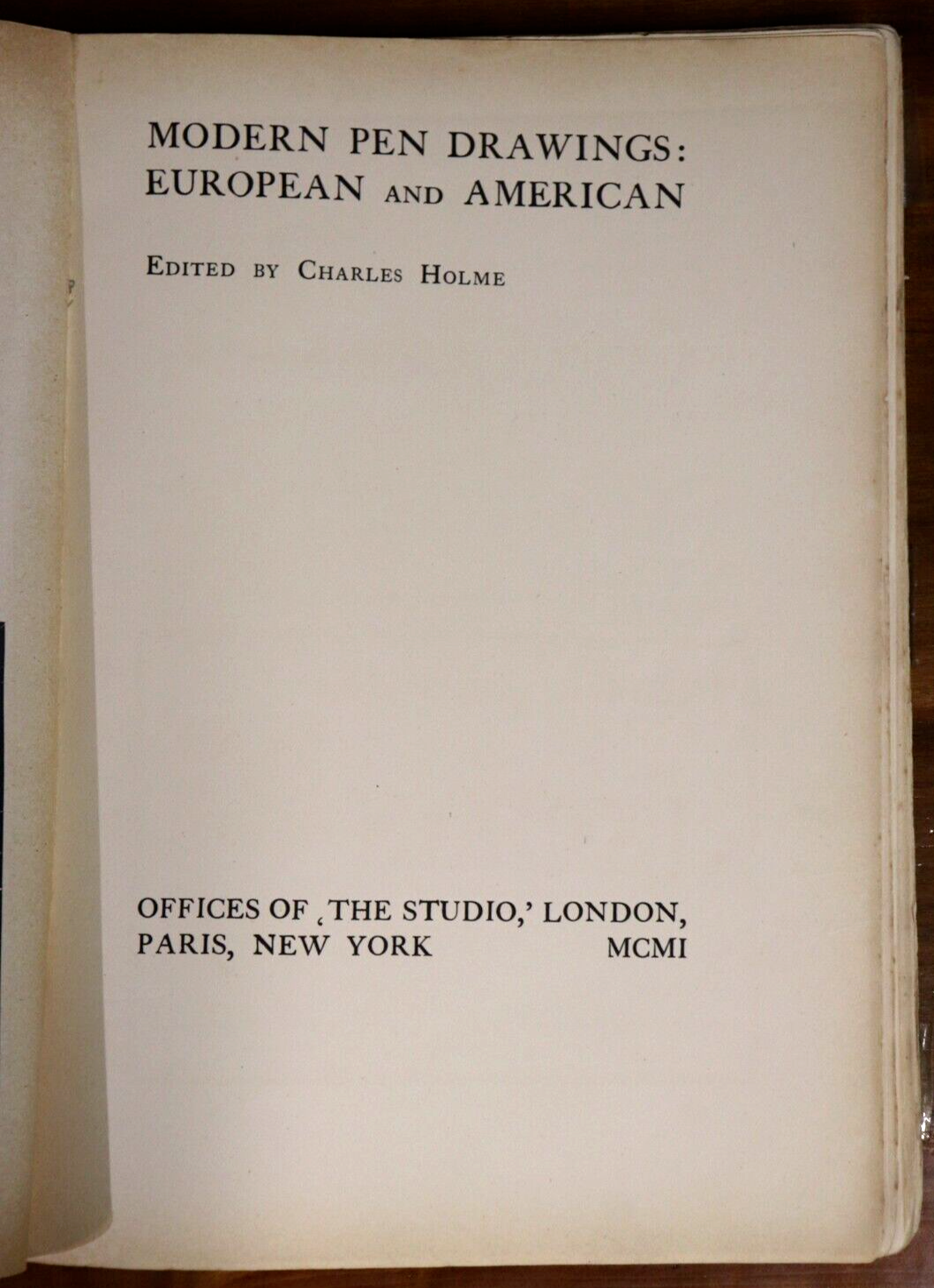 1901 The Studio: Modern Pen Drawings Antiquarian Art Magazine by Charles Holme - 0