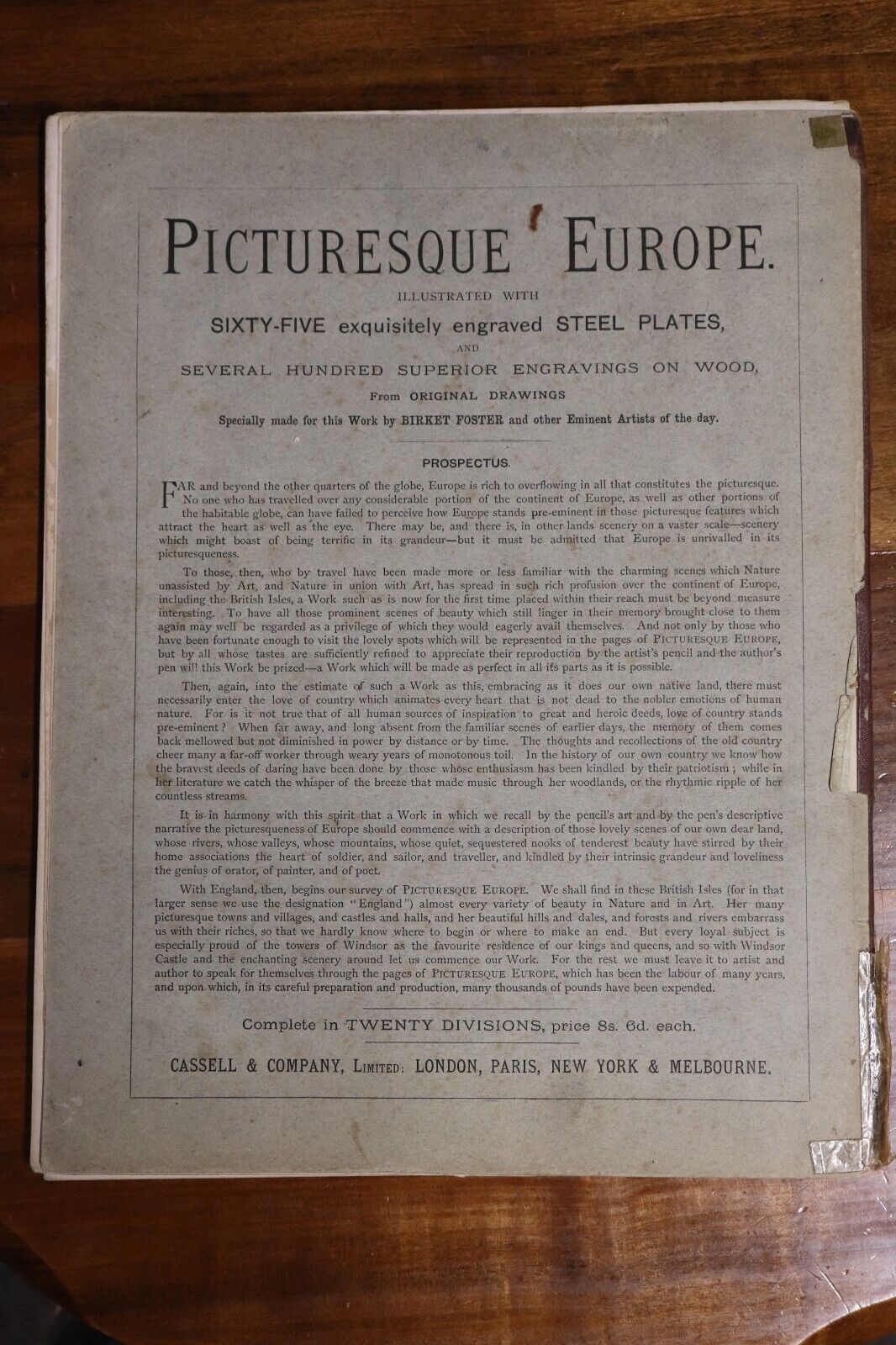 Picturesque Europe - Division 12 - c1875 - Rare Antiquarian Engravings Book