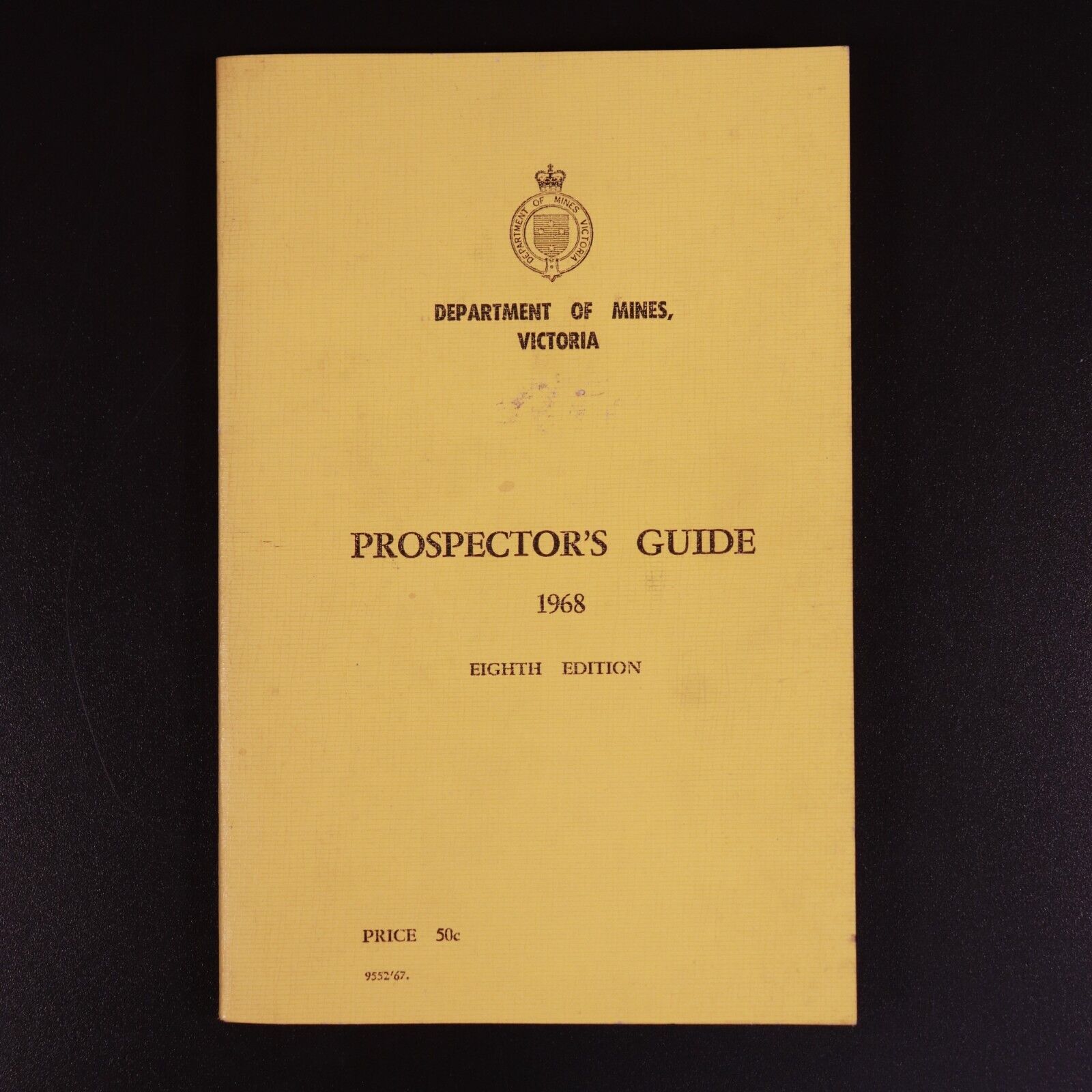 1968 Prospectors Guide Dept Of Mines Victoria Gold Mining Reference History Book