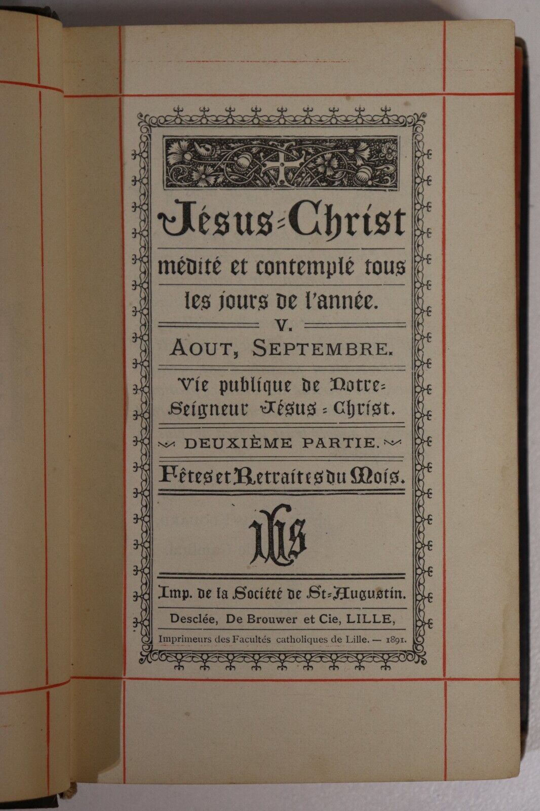 Jesus Christ Meditations & Contemplations - 1891 - French Religious Book