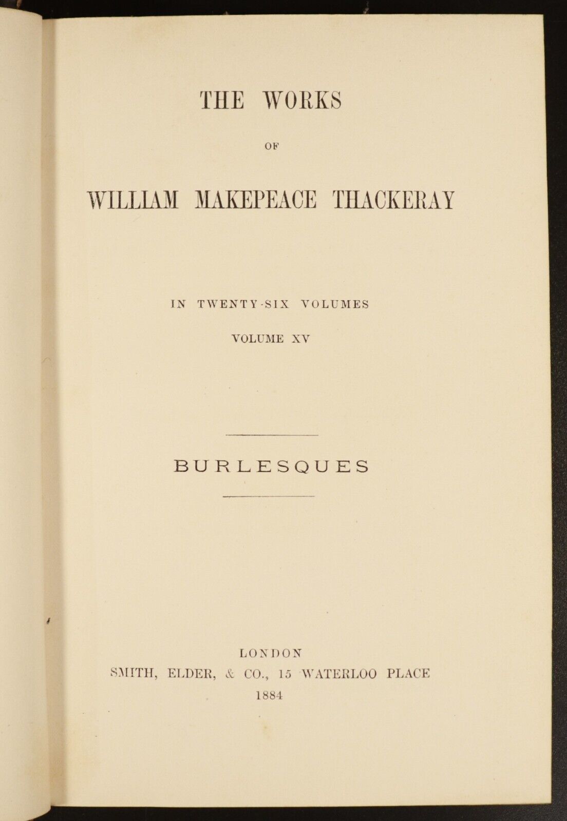 1884 Burlesques by William Makepeace Thackeray Antique Illustrated Fiction Book