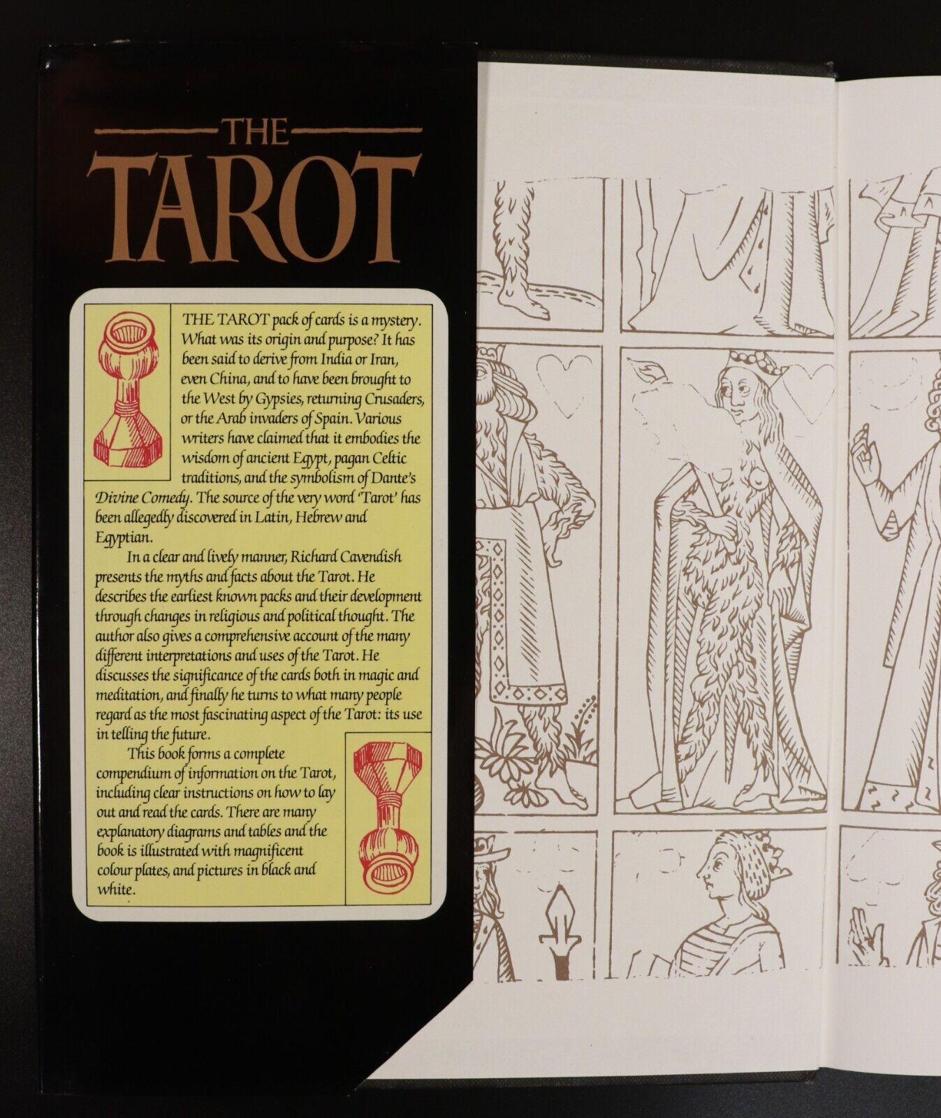 1988 The Tarot by Richard Cavendish Illustrated Occult Book Oracles Tarot Cards