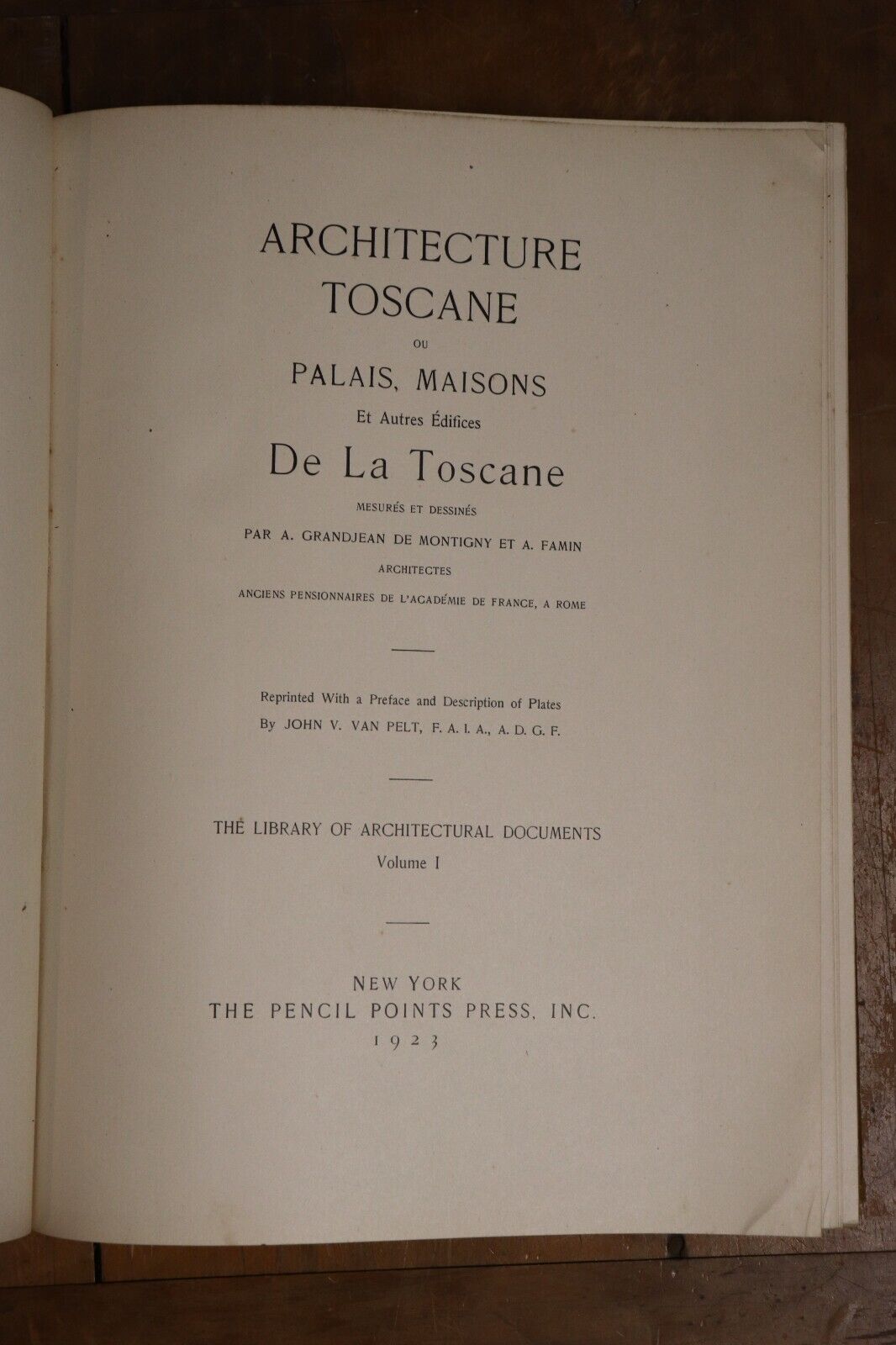 Architecture Toscane - 1923 - Pencil Points Press - Rare Book 1st Edition - 0