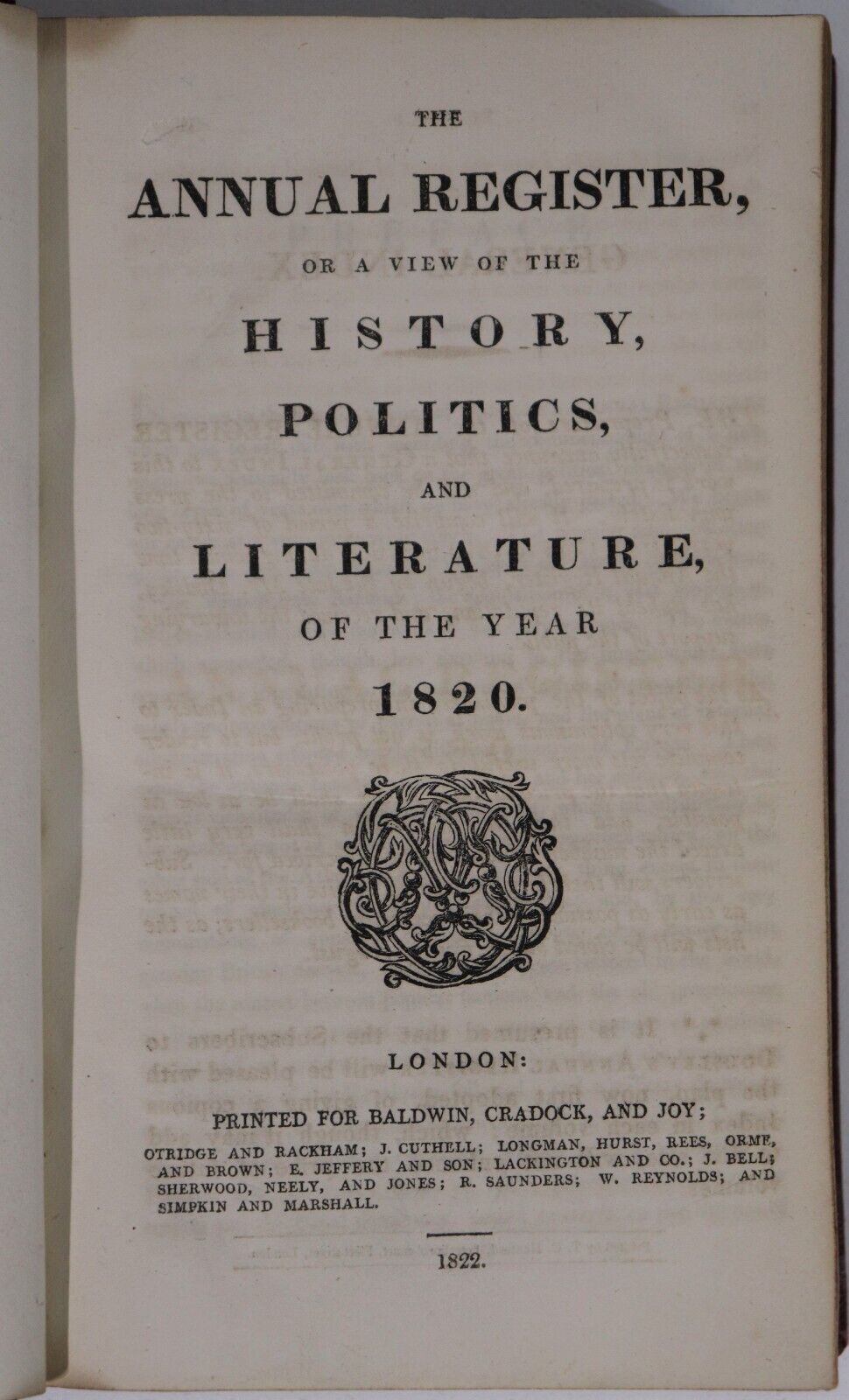 1763-1820 9vol The Annual Register Antiquarian History Politics Books