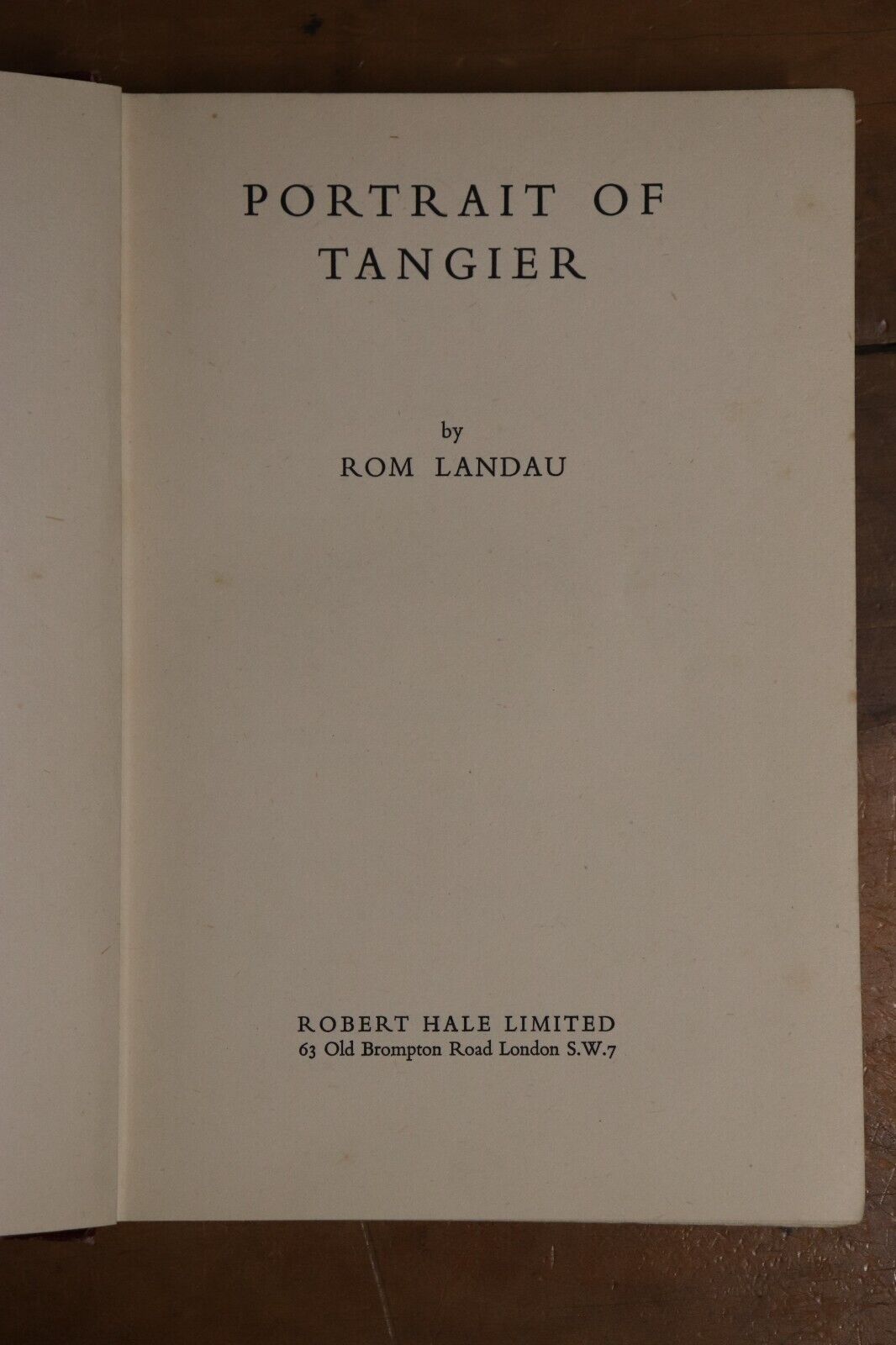 Portrait Of Tangier by Rom Landau - 1952 -  Travel History Book Morocco - 0