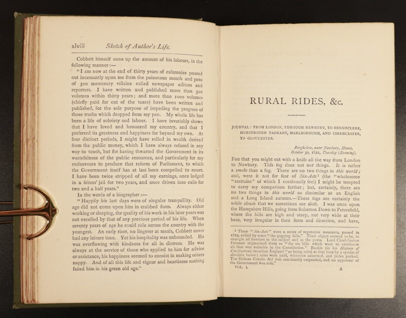 1886 2vol Rural Rides During The Years 1821 to 1832 Antiquarian History Book Set