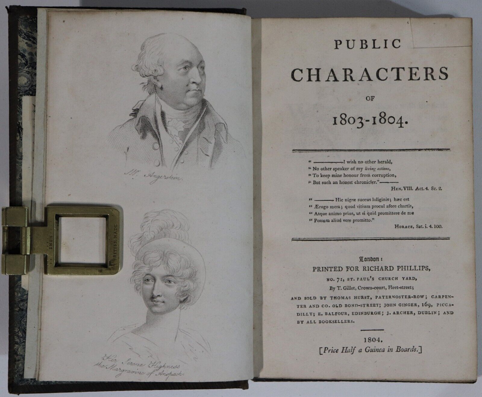 1798-1807 8vol British Public Characters: R Phillips Antiquarian Book Set