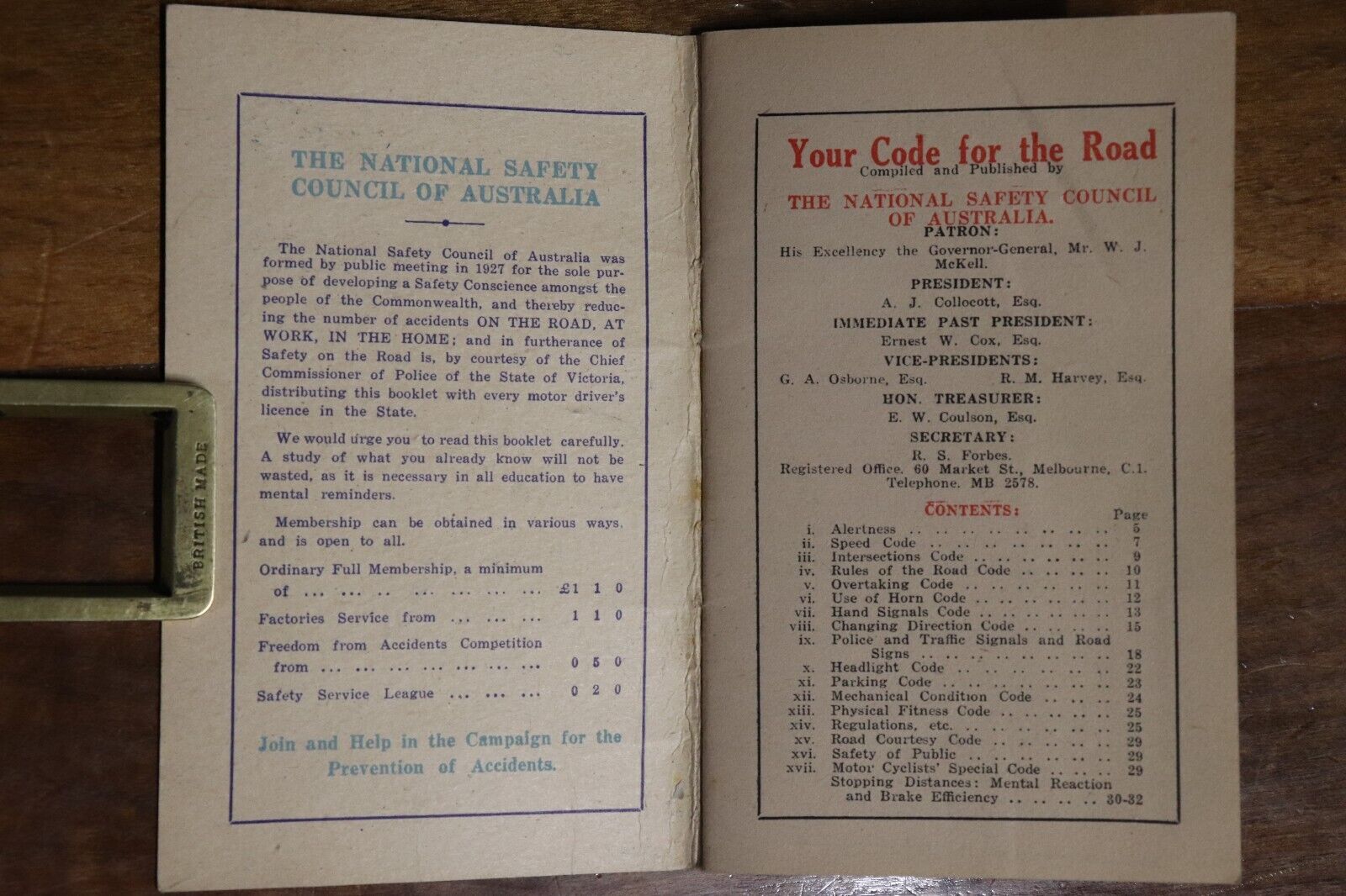 Your Code For The Road: Victorian Ed. - c1948 - Australian Automotive History