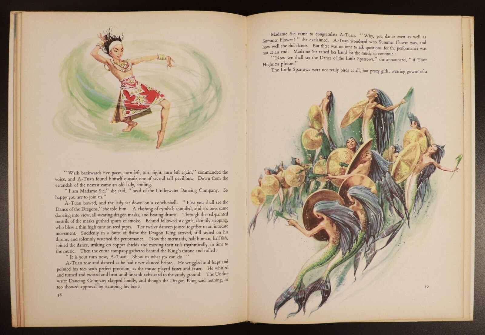 1958 Chinese Fairy Tales by Shirley Goulden Art by Maraja Children's Book