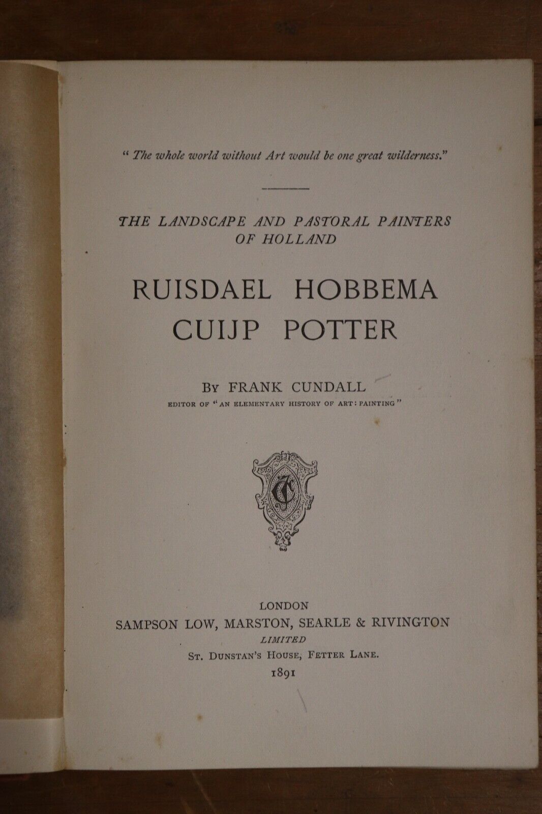 The Great Artists - Hobbema Potter Cox Dewint - 1891 - 1st Ed. - Artist Books - 0