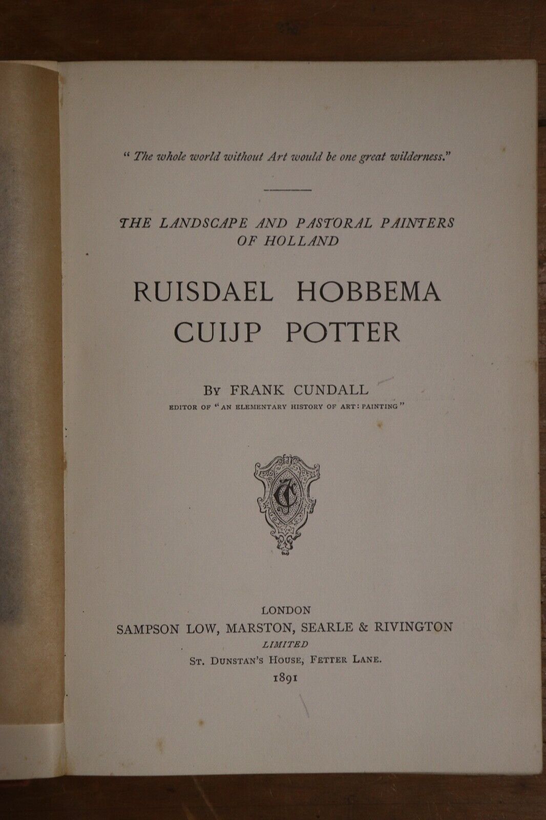 The Great Artists - Hobbema Potter Cox Dewint - 1891 - 1st Ed. - Artist Books