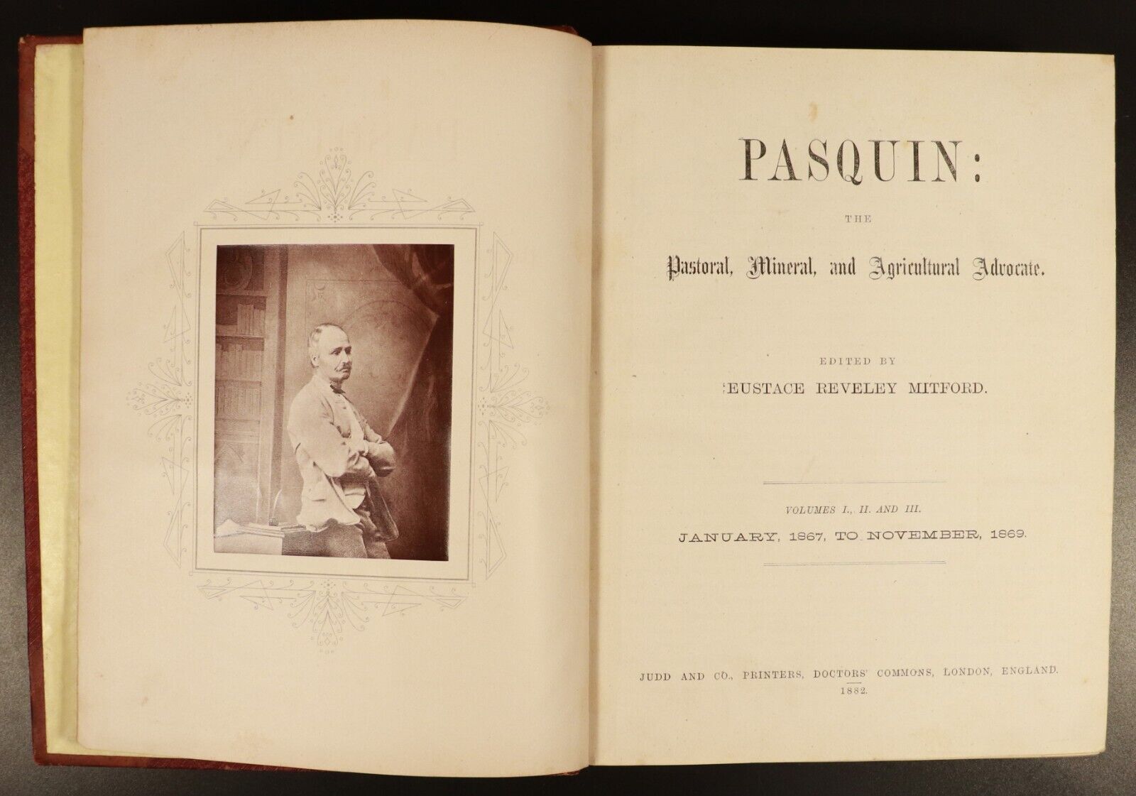 1882 Pasquin: Pastoral Mineral Agricultural Antiquarian Australian News Book - 0