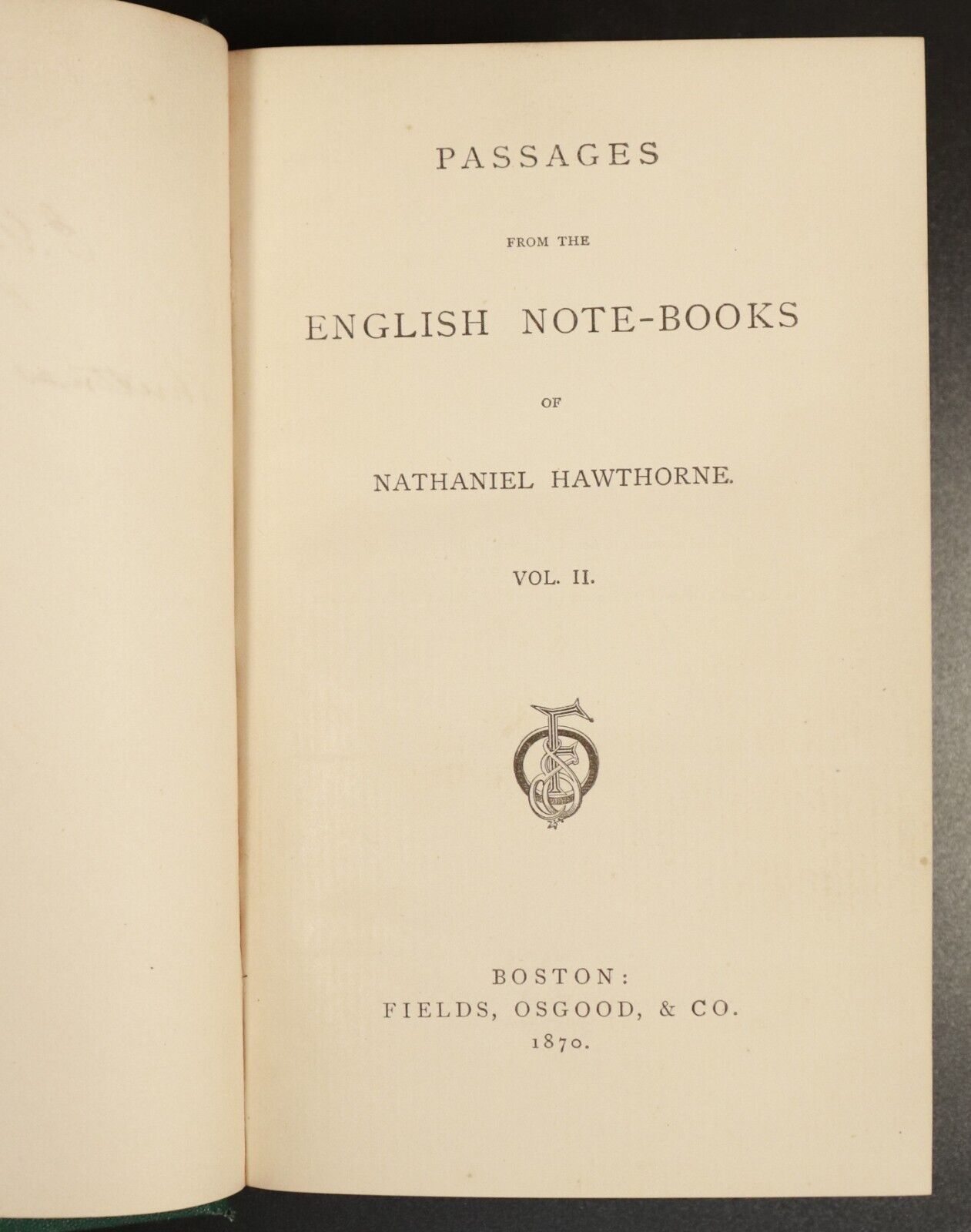 1870 2vol Passages From English Note-Books Of Nathaniel Hawthorne Antique Books